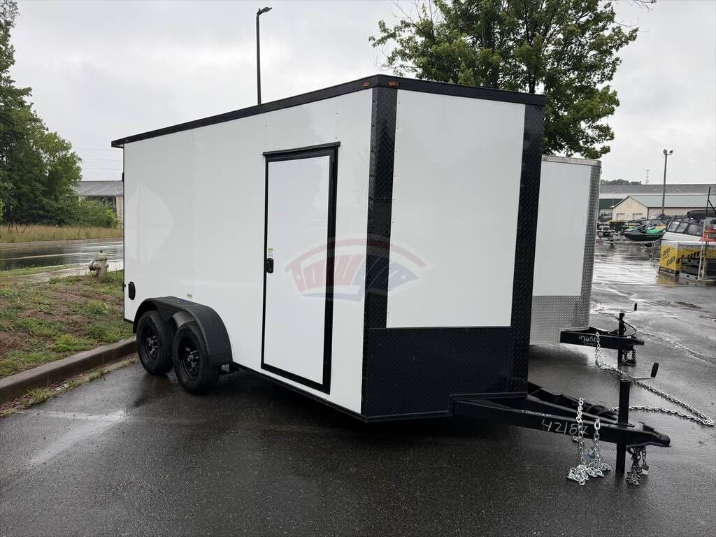 2025 Maximum 7x14 Enclosed Cargo trailer in white