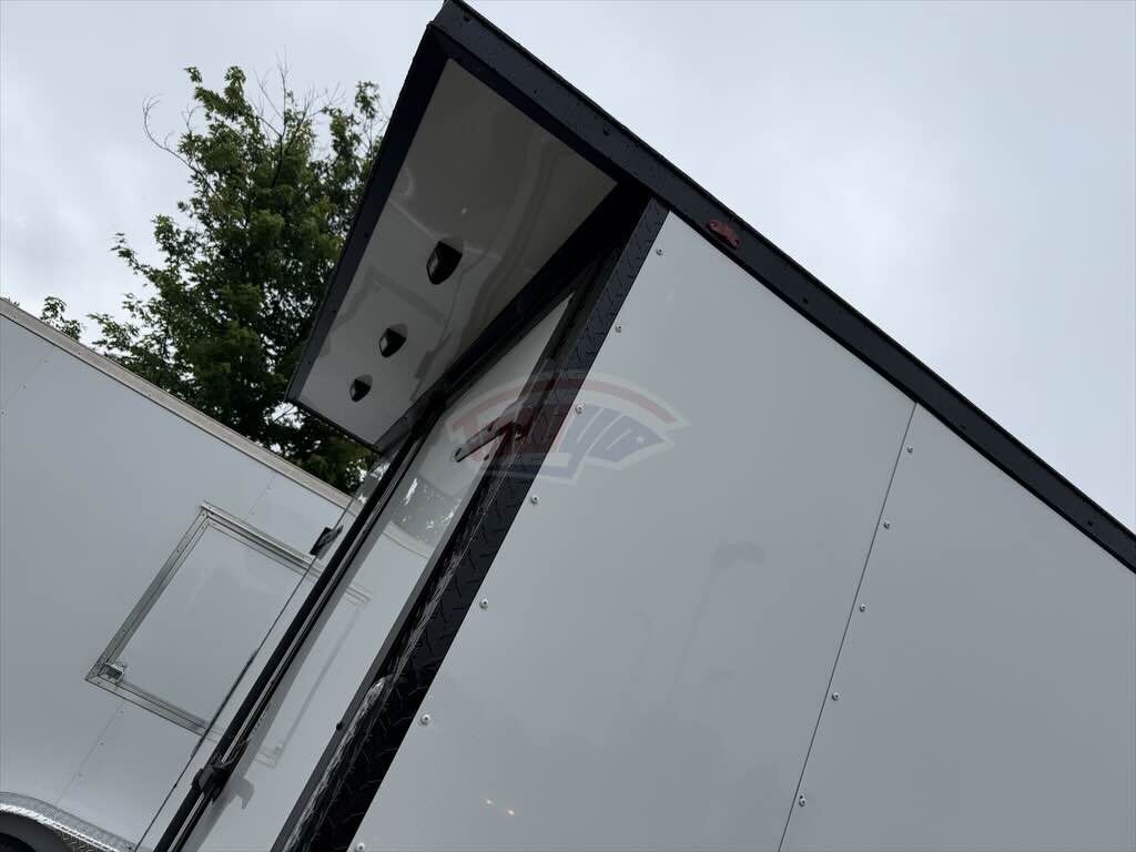 2025 Maximum 7x14 Enclosed Cargo trailer in white, photo 7