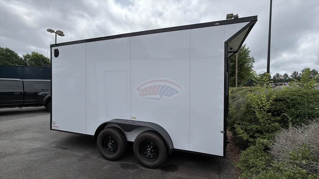 2026 Maximum 7x14 Enclosed Cargo trailer in white, photo 3