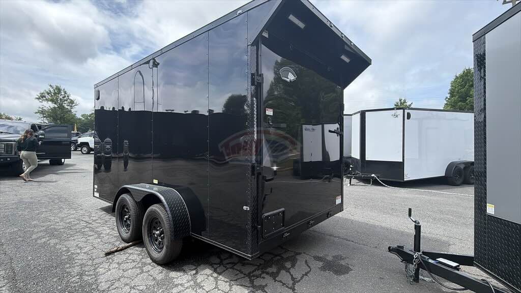2026 Maximum 7x14 Enclosed Cargo trailer in silver, photo 2