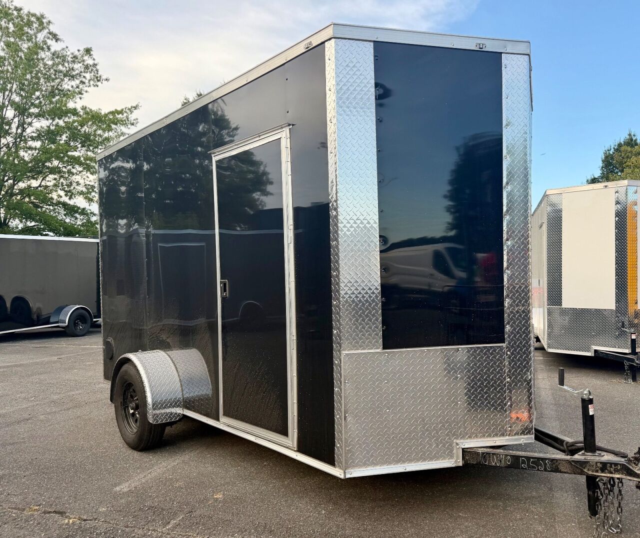 2027 J&C 6x12 enclosed cargo trailer in black