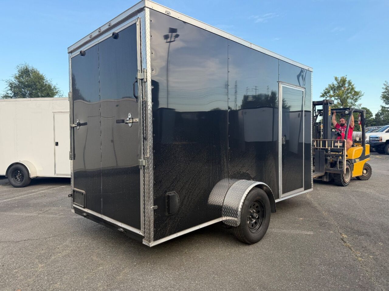 2027 J&C 6x12 enclosed cargo trailer in black, photo 2