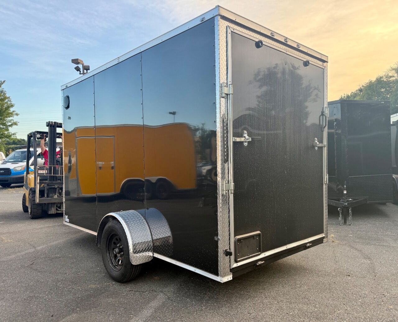 2027 J&C 6x12 enclosed cargo trailer in black, photo 4