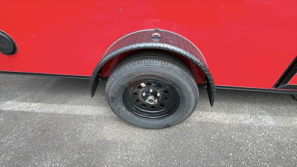 2026 Maximum 6x12 Enclosed Cargo trailer in red, photo 7