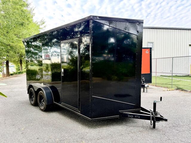 2027 Vision Cargo LLC 7x14 enclosed cargo trailer in black