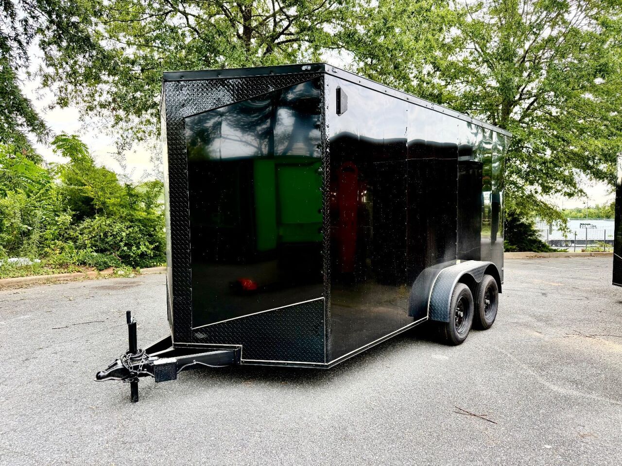 2027 Vision Cargo LLC 7x14 enclosed cargo trailer in black, photo 2