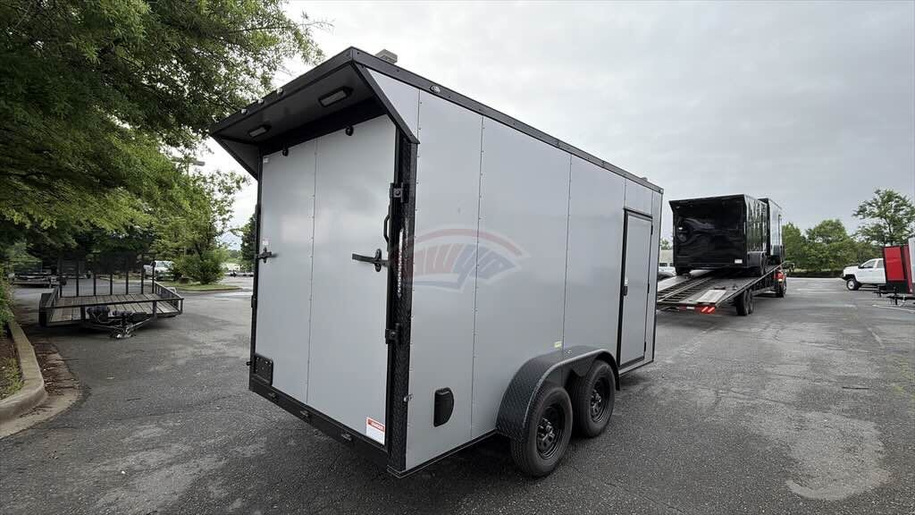 2026 Maximum 7x14 Enclosed Cargo trailer in silver, photo 3