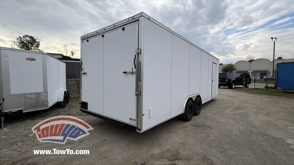 2026 Maximum 8.5x24 enclosed cargo trailer in white, photo 3