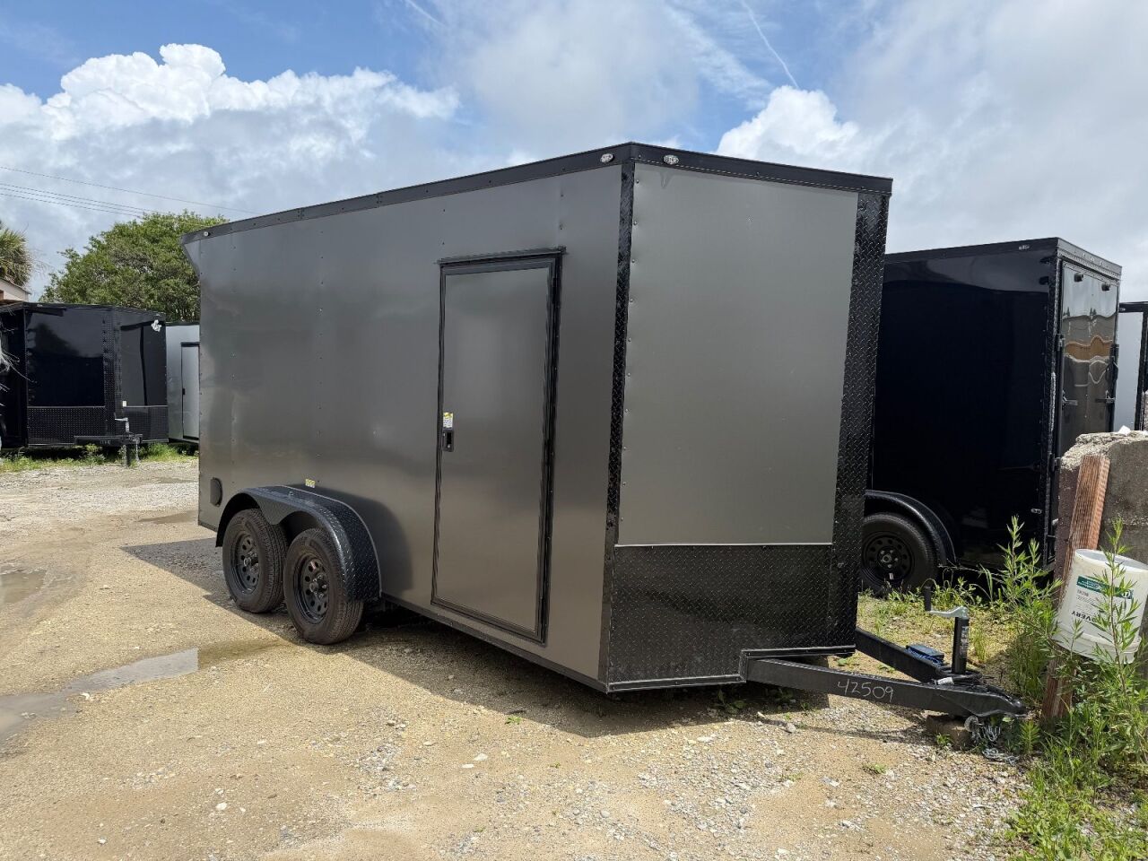 2026 Maximum 7x14 enclosed cargo trailer in charcoal, photo 2