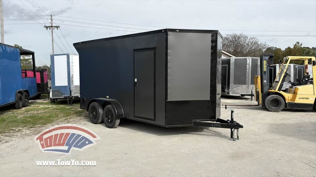 2026 Maximum 7x14 Cargo enclosed cargo trailer in charcoal