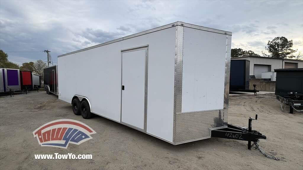 2026 Maximum 8.5x24 Cargo enclosed cargo trailer in white, photo 2