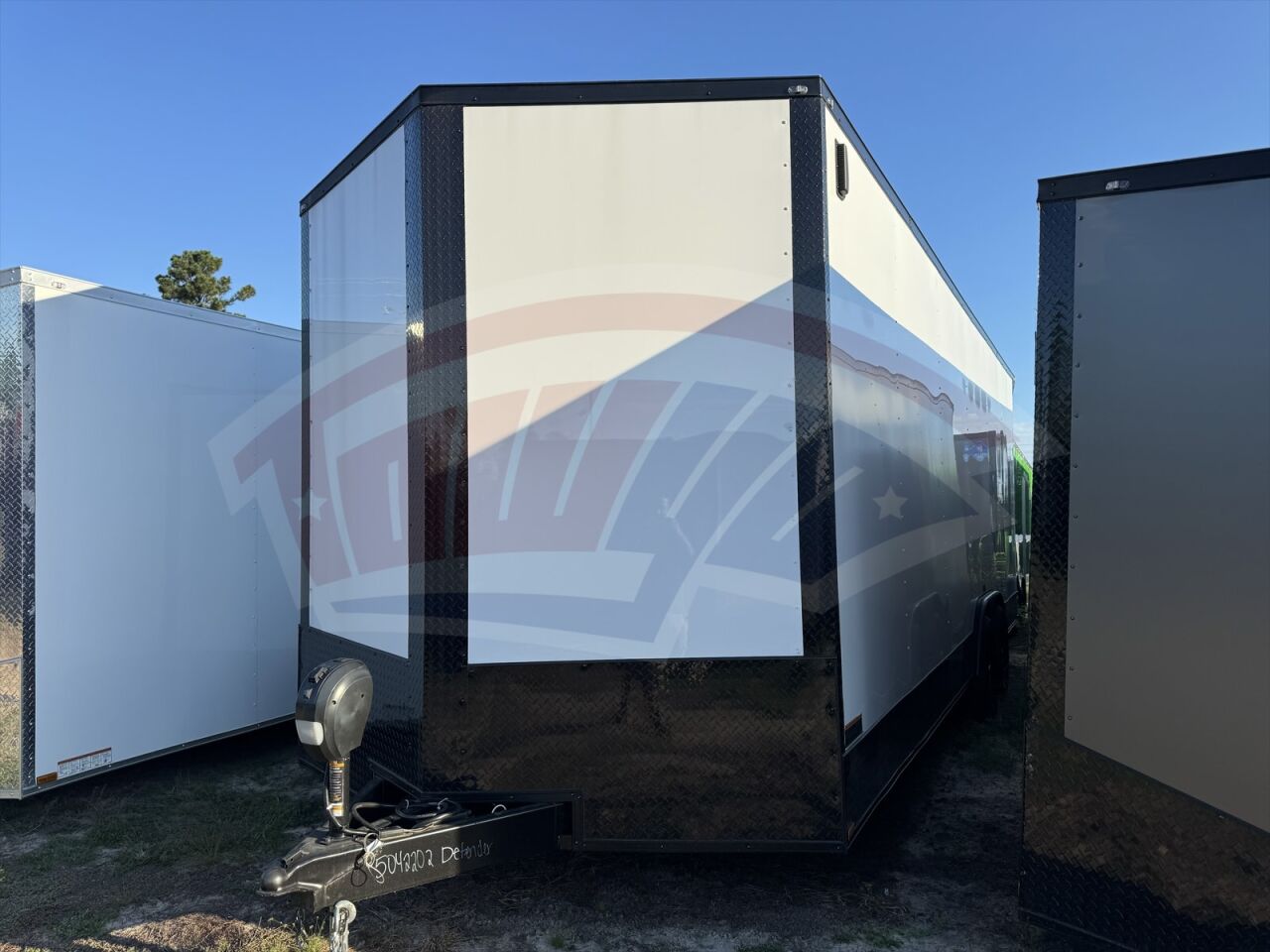 2026 Hook & Line 8.5x24 Cargo enclosed cargo trailer in white