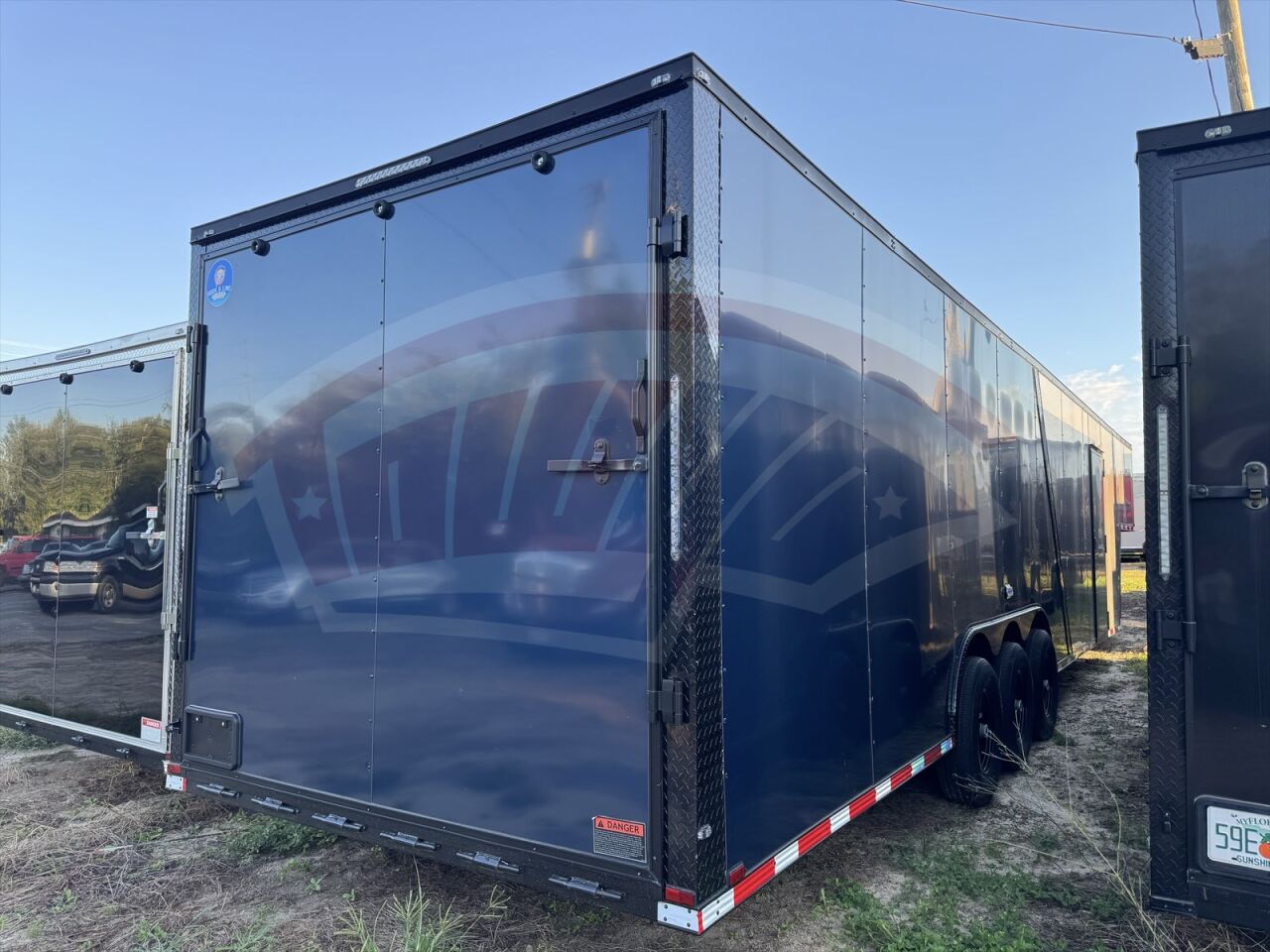 2026 Hook & Line 8.5x40 Gooseneck Car Hauler trailer in indigo blue, photo 6