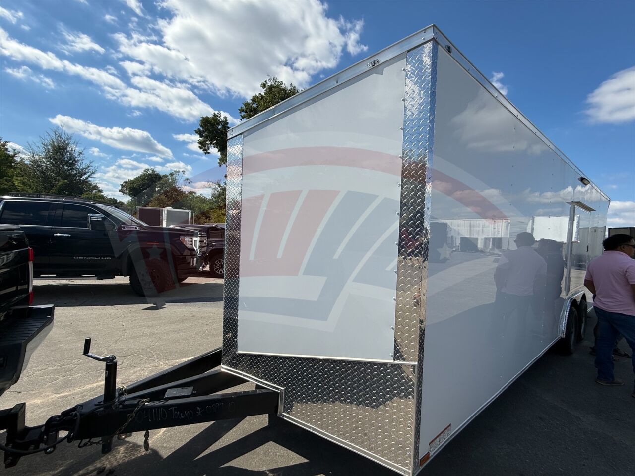 2026 Hook & Line 8.5x24 Cargo enclosed cargo trailer in white