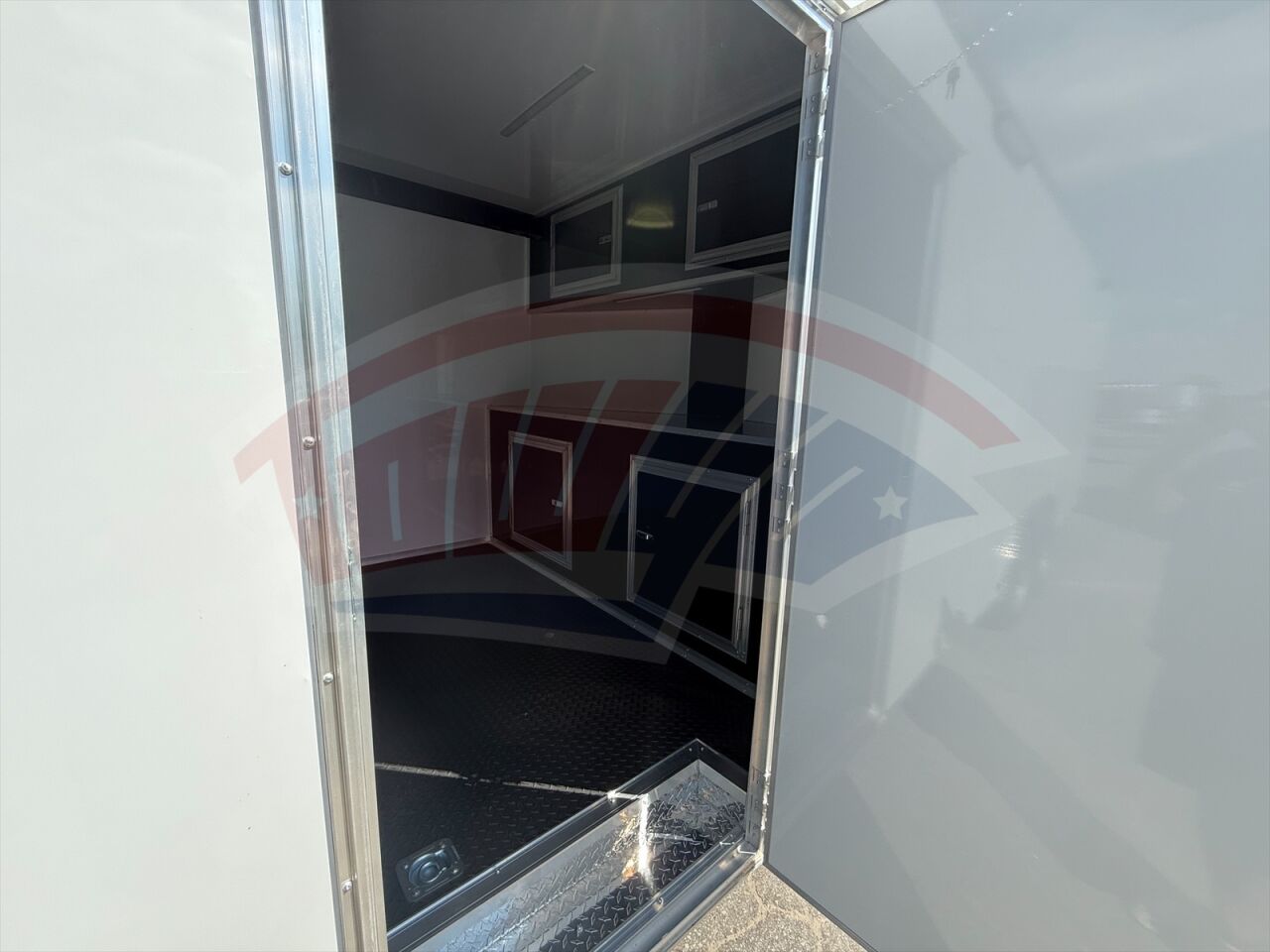 2026 Hook & Line 8.5x24 Cargo enclosed cargo trailer in white, photo 3