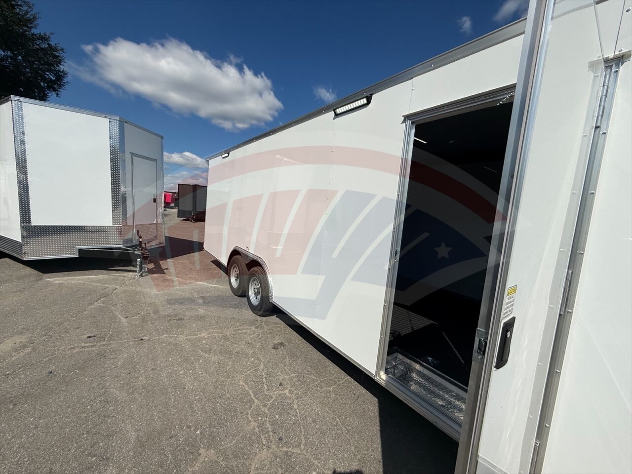 2026 Hook & Line 8.5x24 Cargo enclosed cargo trailer in white, photo 6