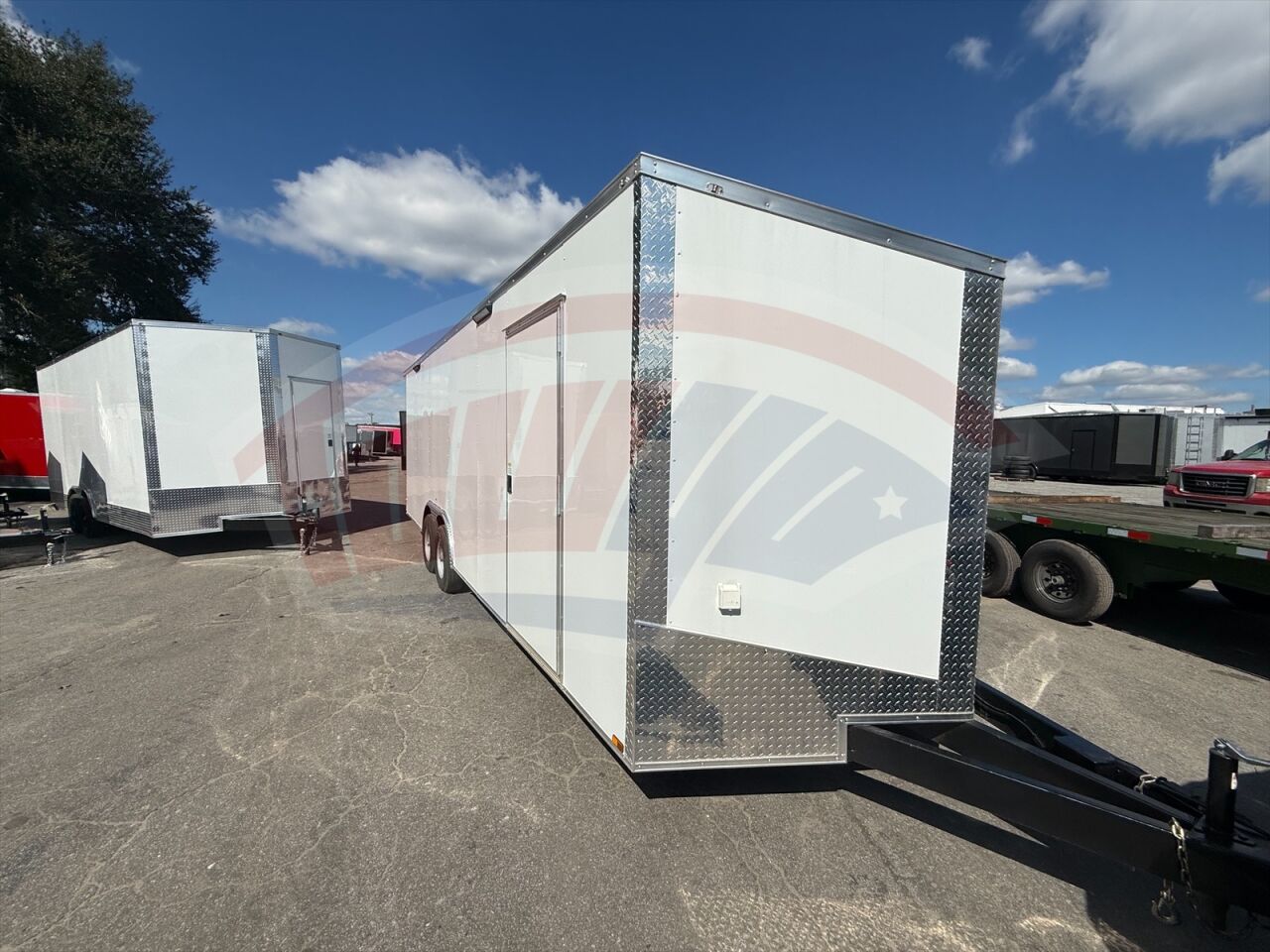 2026 Hook & Line 8.5x24 Cargo enclosed cargo trailer in white, photo 8