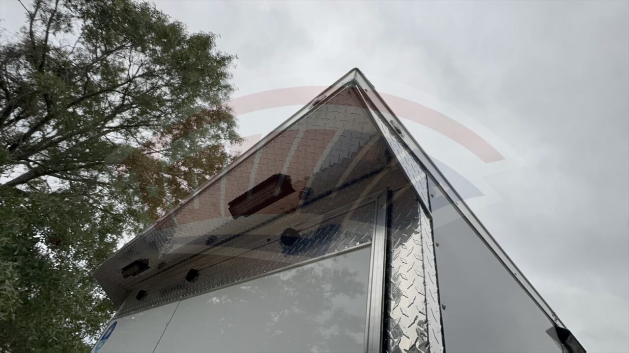 2026 Hook & Line 8.5x24 Cargo enclosed cargo trailer in white, photo 11