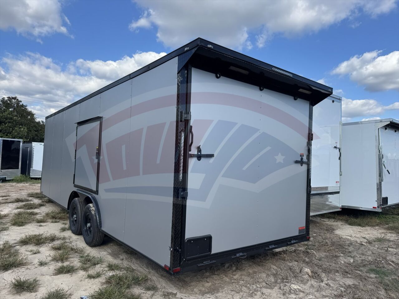 2026 Hook & Line 8.5x24 Cargo race car trailer in silver, photo 3