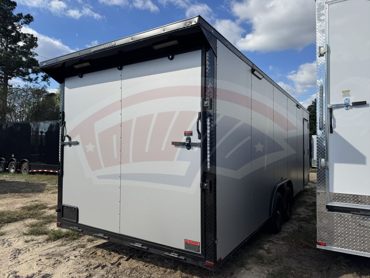 2026 Hook & Line 8.5x24 Cargo race car trailer in silver, photo 4