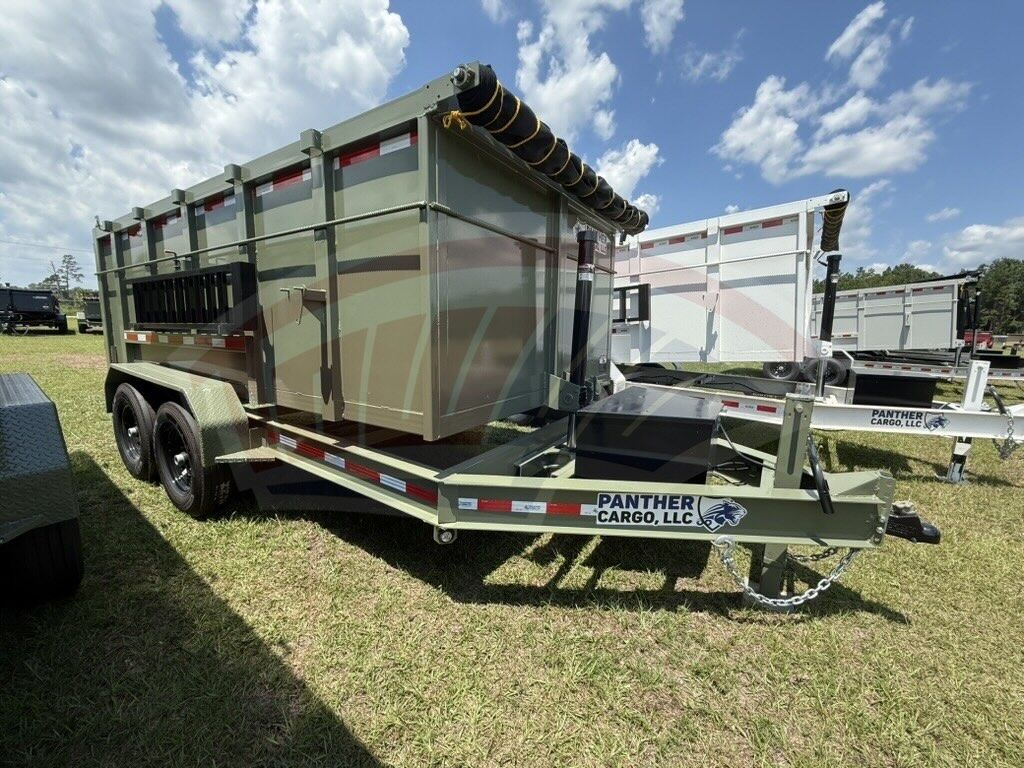 2026 Panther Cargo 7x16 Dump trailer in true blue, photo 3