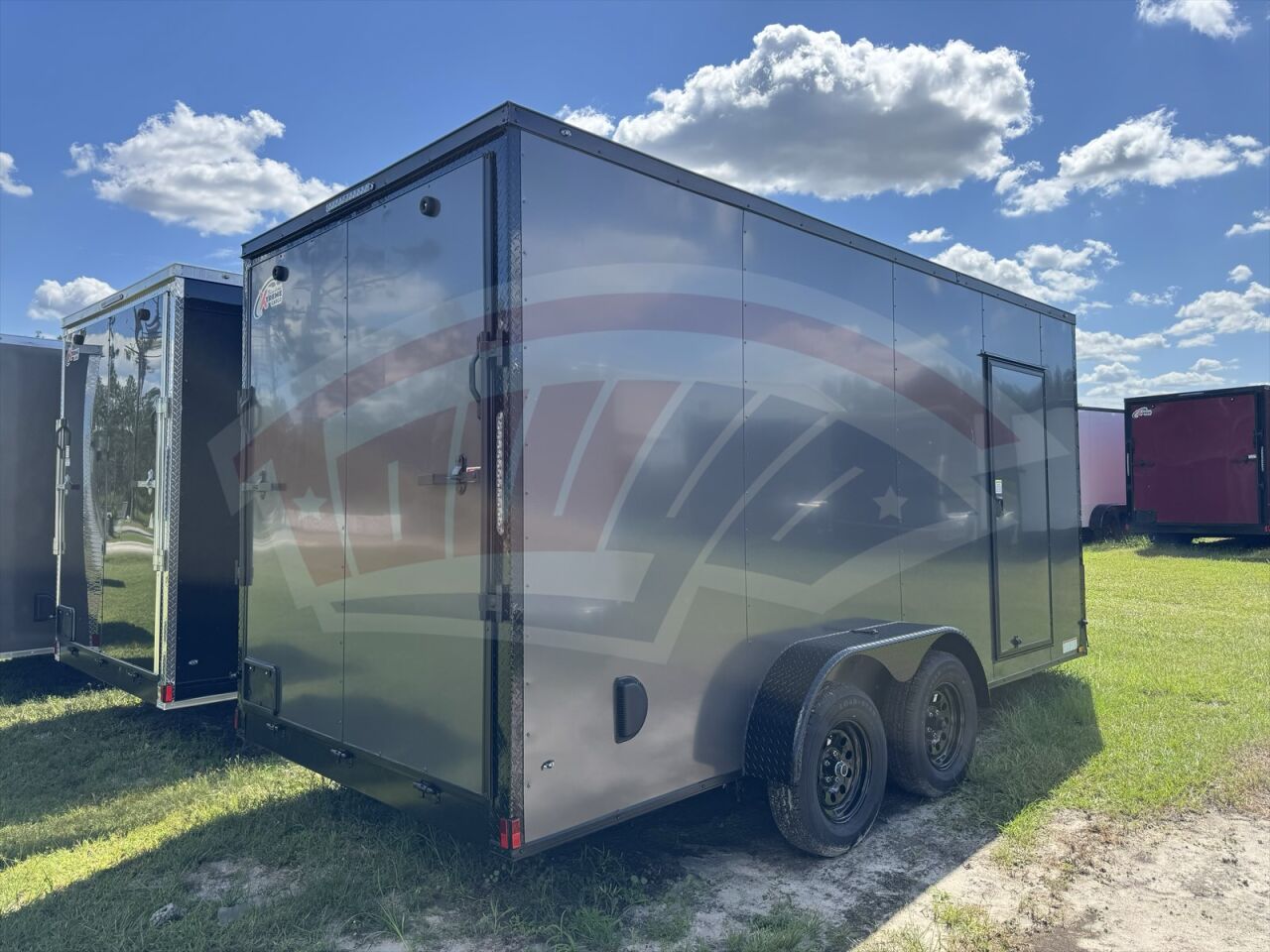 2026 Xtreme Cargo 7x16 Cargo enclosed cargo trailer in charcoal, photo 5