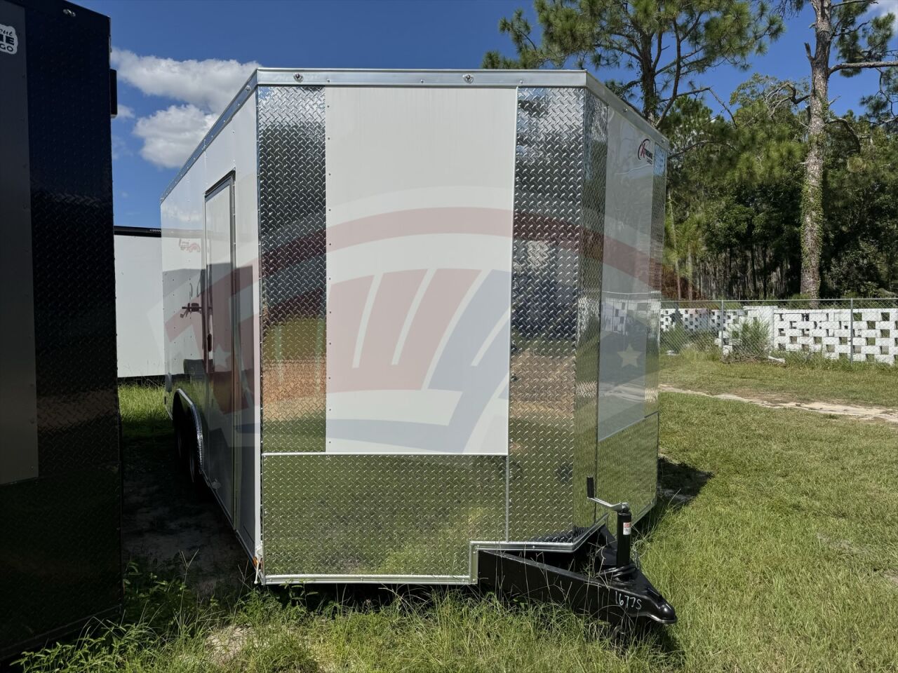 2026 Xtreme Cargo 8.5x16 Cargo enclosed cargo trailer in white, photo 2