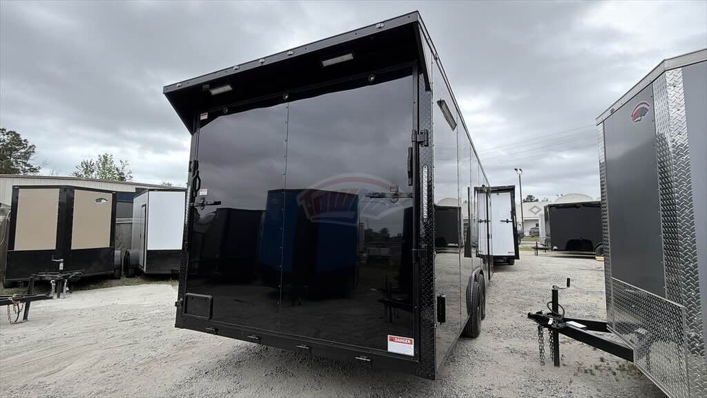 2026 Maximum 8.5x24 Enclosed Cargo trailer in black, photo 2