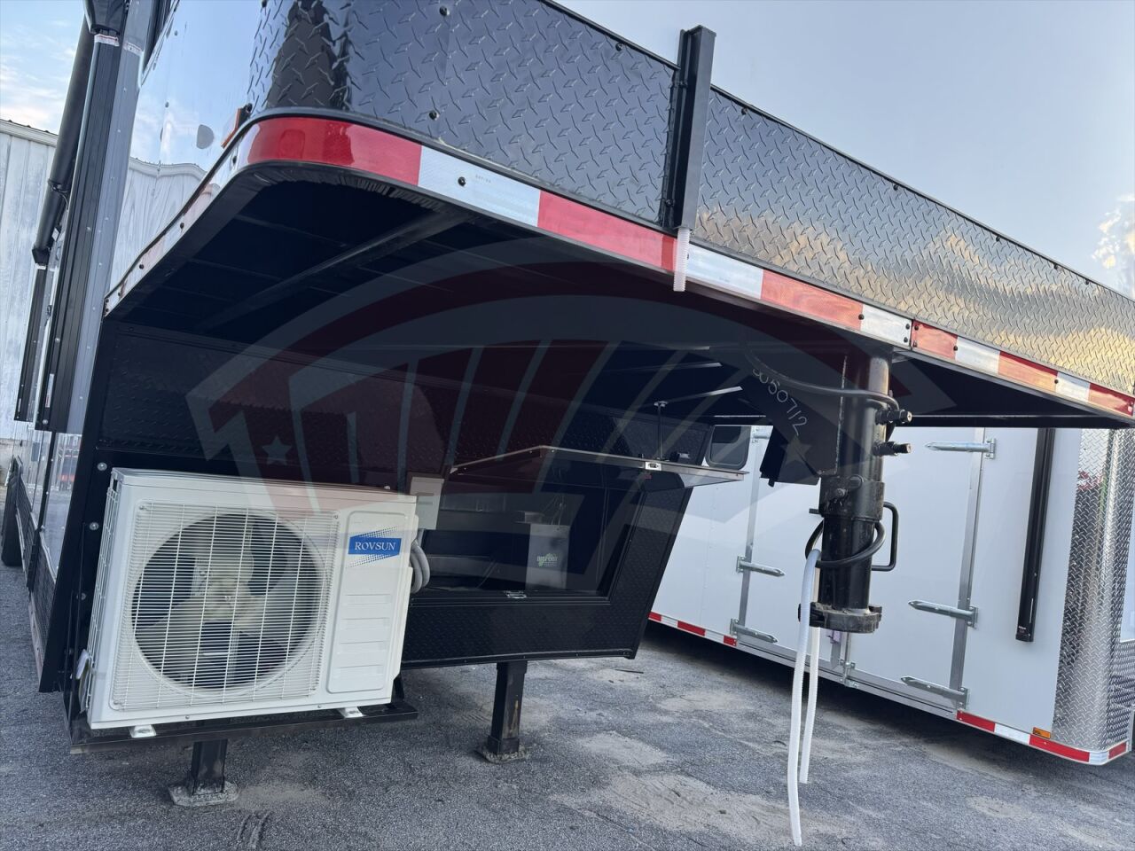 2026 Hook & Line 8.5x44 Gooseneck Car Hauler trailer in white, photo 6