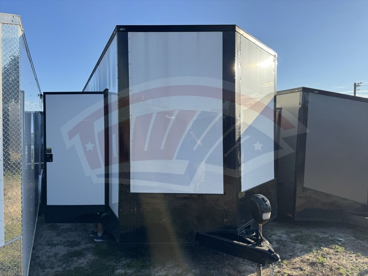 2026 Hook & Line 8.5x24 Cargo enclosed cargo trailer in white