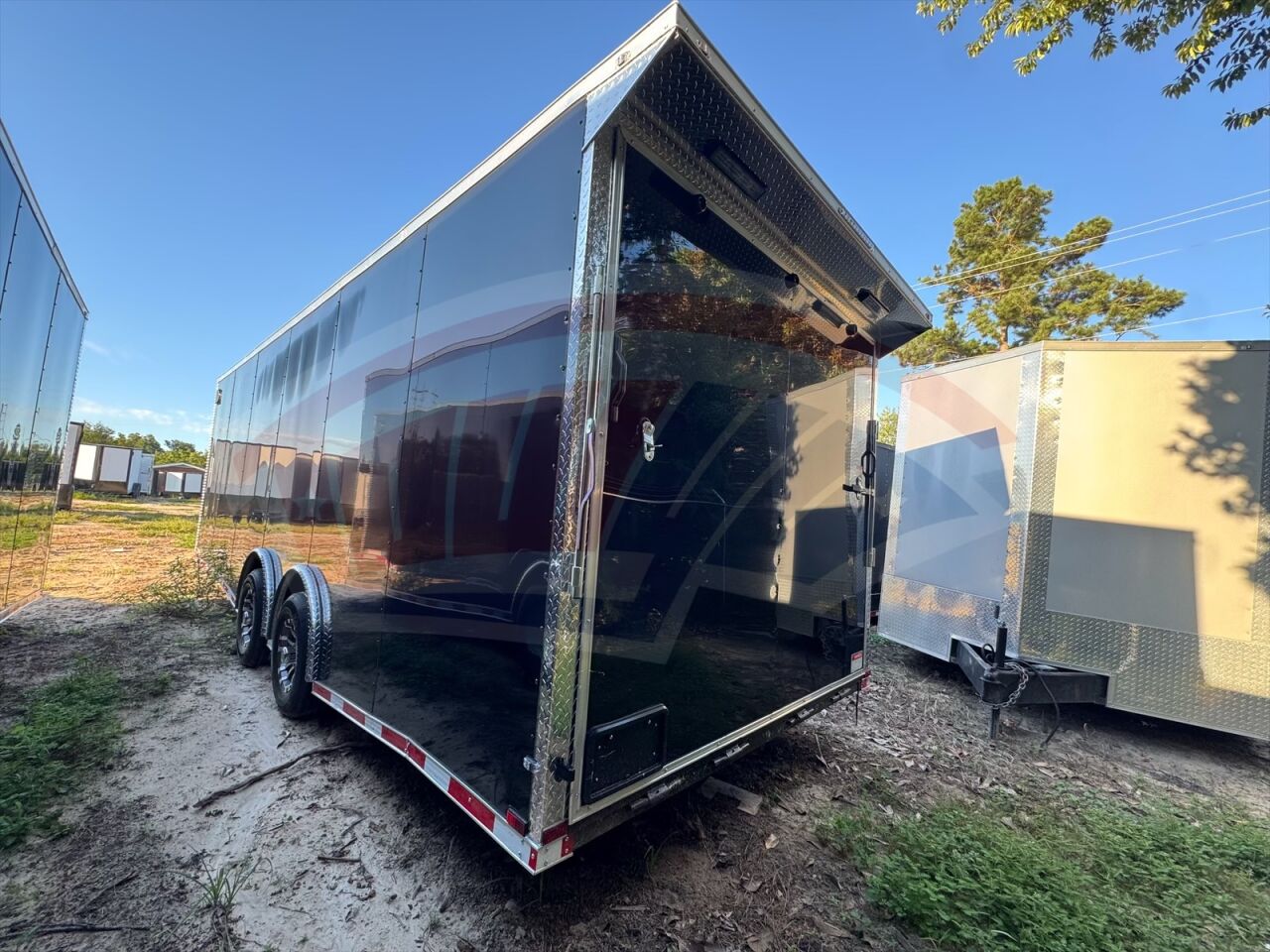 2020 Hook & Line 8.5x24 Cargo enclosed cargo trailer in black, photo 2