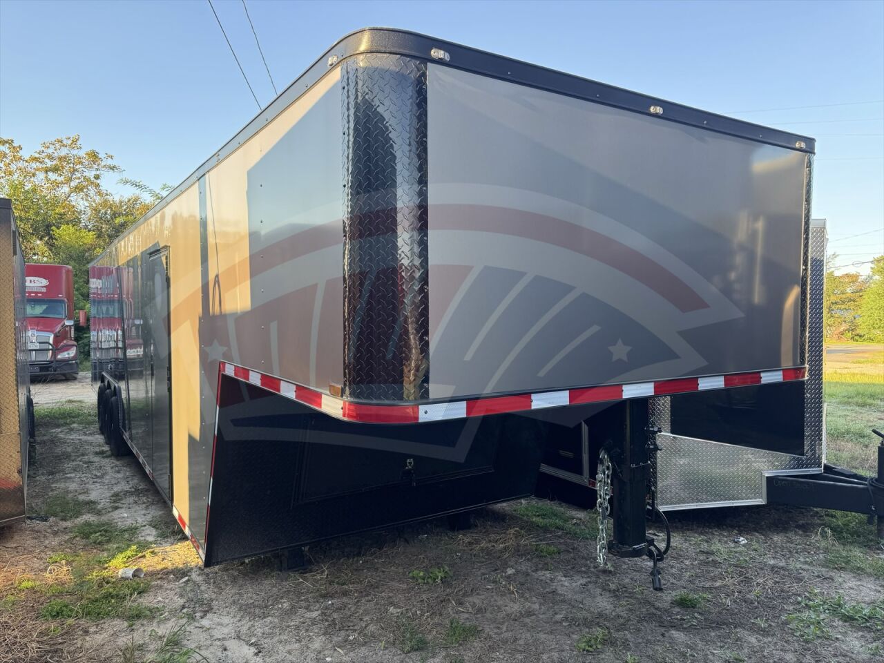 2026 Hook & Line 8.5x40 Enclosed Cargo trailer in charcoal
