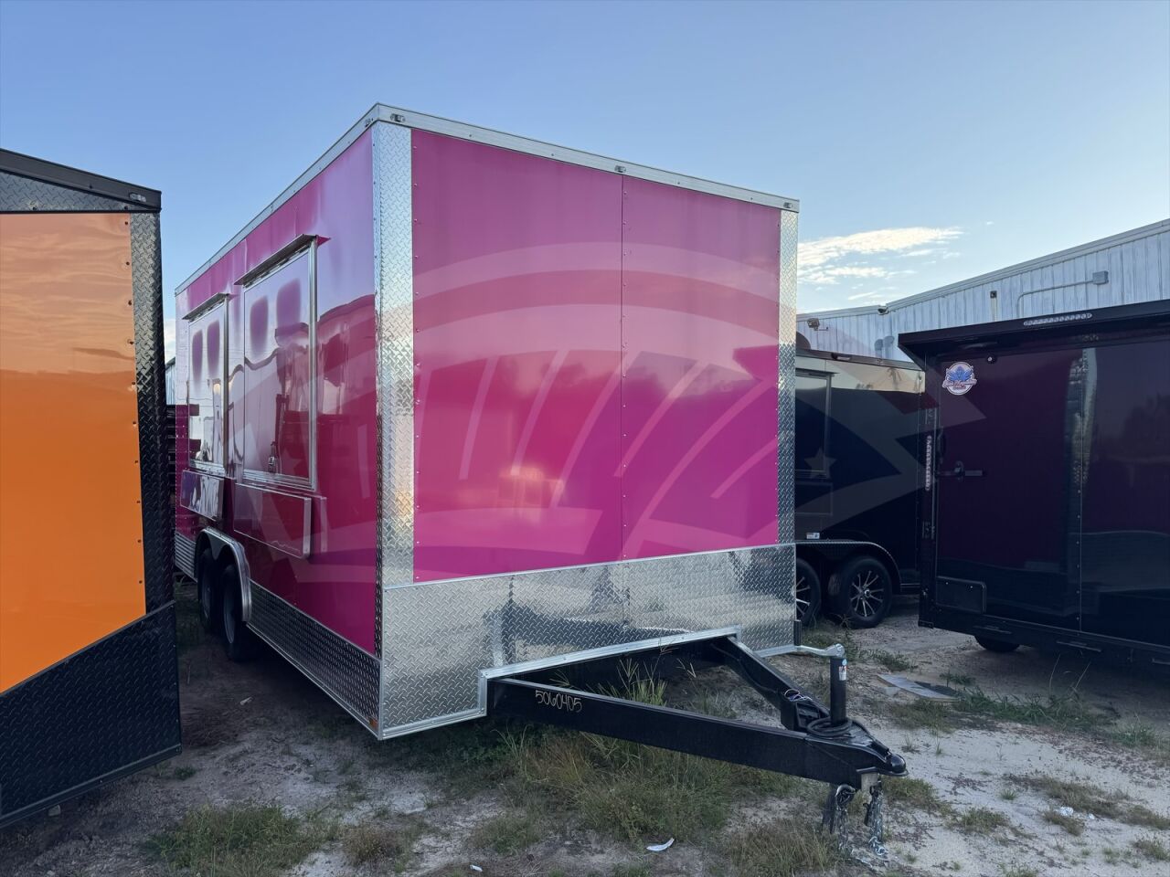 2026 Hook & Line 8.5x18 Cargo enclosed cargo trailer in pink