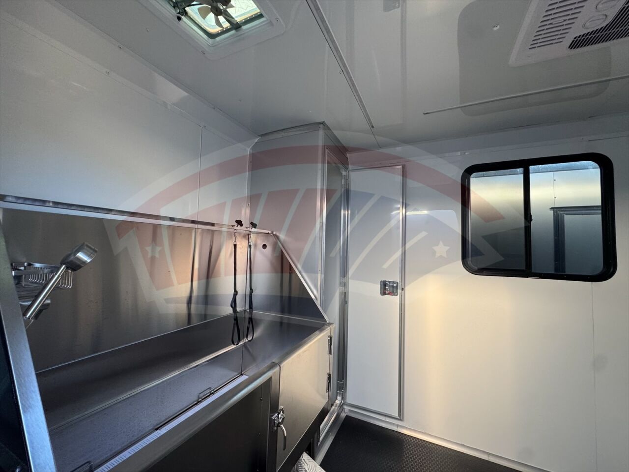 2026 Hook & Line 7x14 Pet Grooming trailer in silver, photo 7