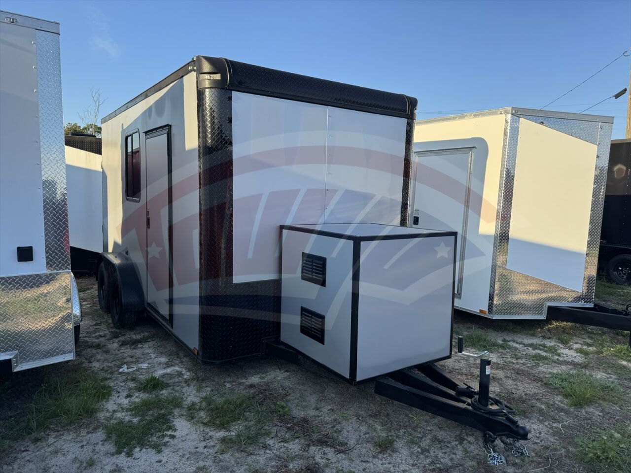 2020 Hook & Line 7x14 Cargo enclosed cargo trailer in silver