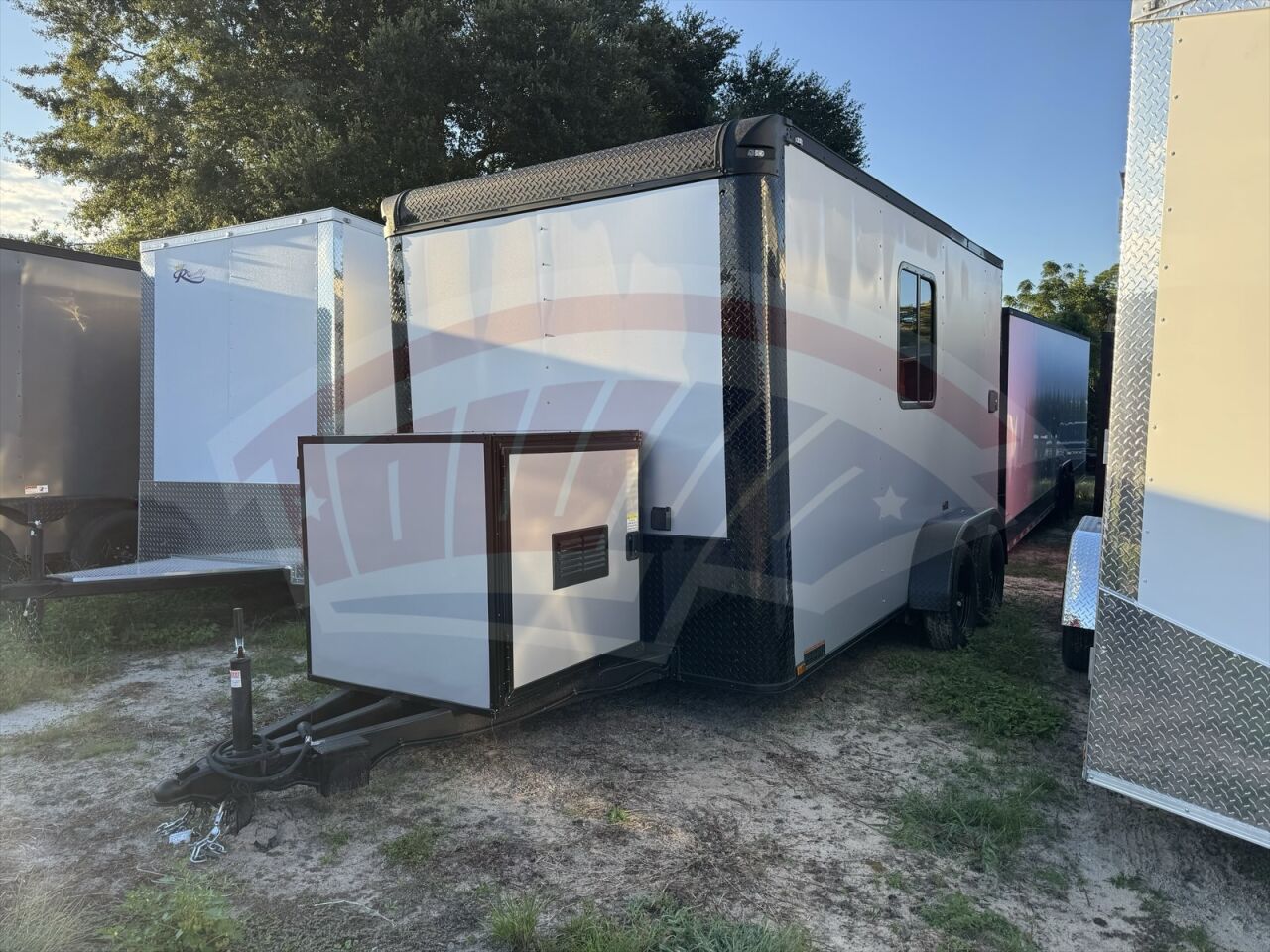 2020 Hook & Line 7x14 Cargo enclosed cargo trailer in silver, photo 5