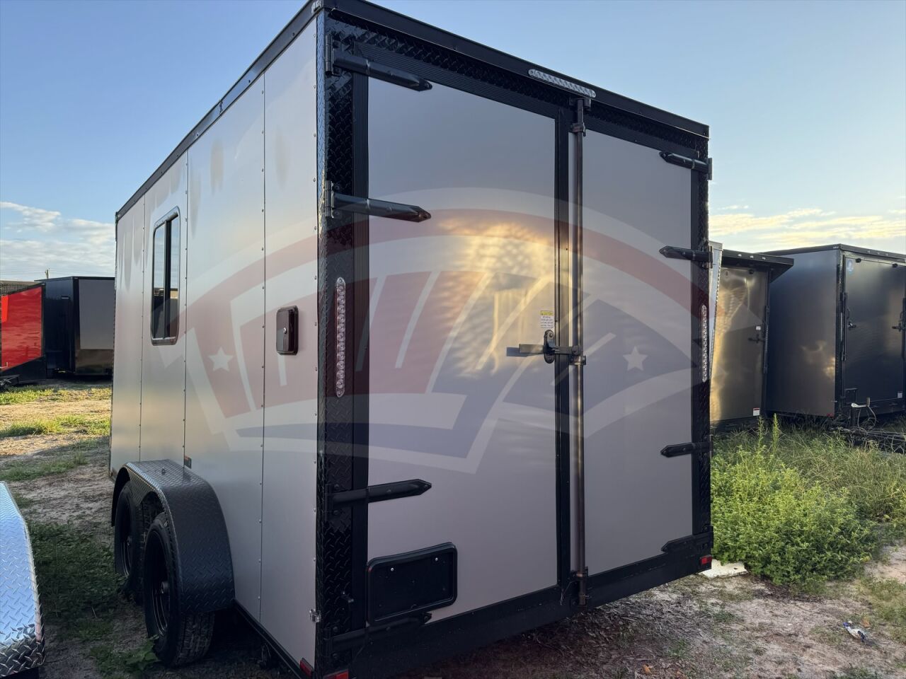 2020 Hook & Line 7x14 Cargo enclosed cargo trailer in silver, photo 6