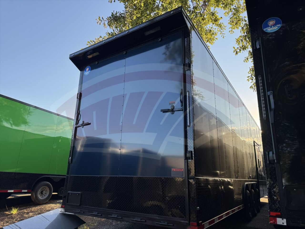2026 Hook & Line 8.5x36 Cargo race car trailer in indigo blue, photo 2
