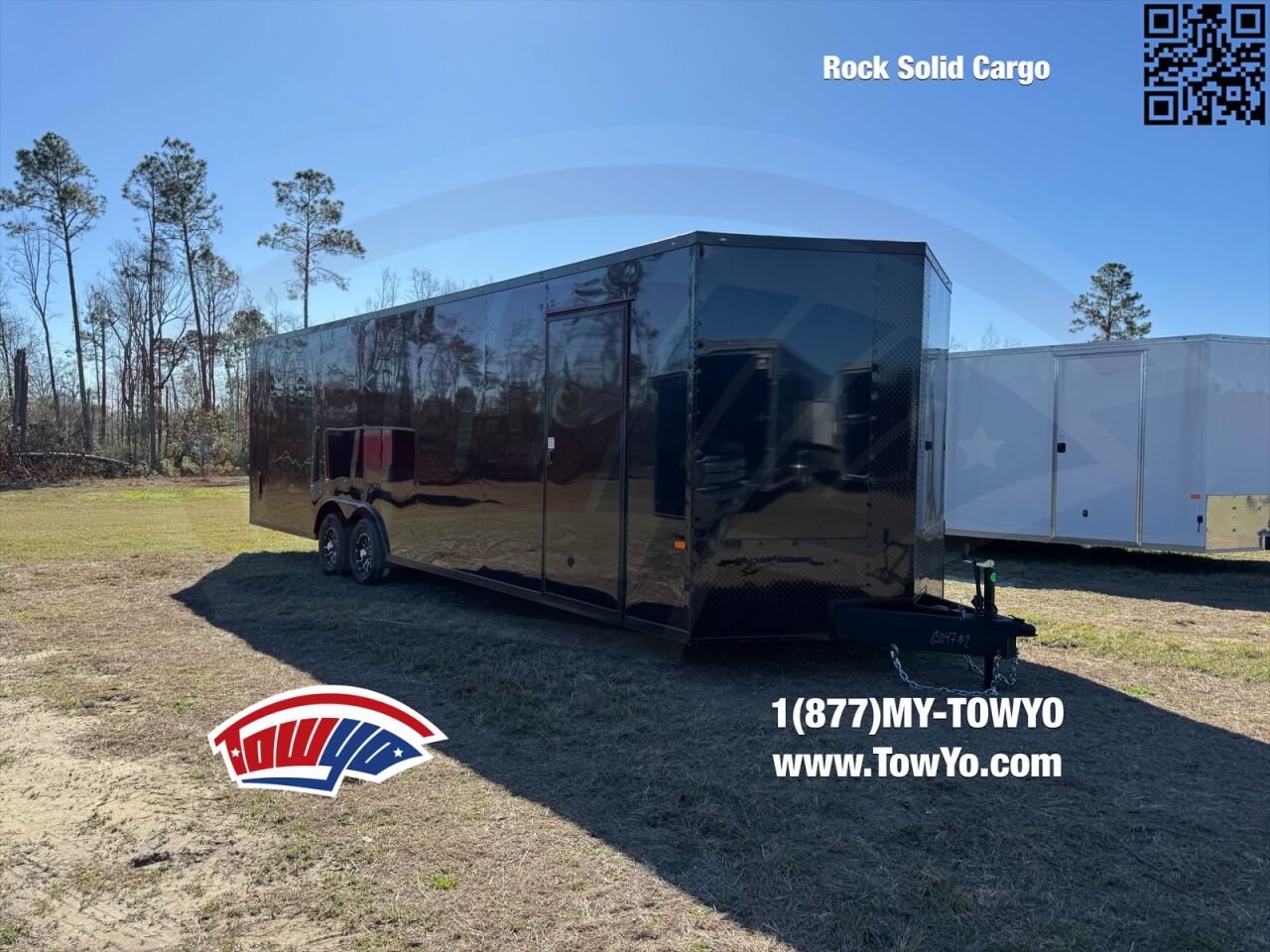 2026 Rock Solid 8.5x28 Cargo enclosed cargo trailer in black