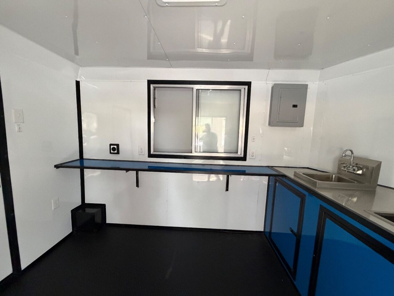 2023 Maximum 8.5x20 Cargo bbq / smoker porch trailer in true blue, photo 20