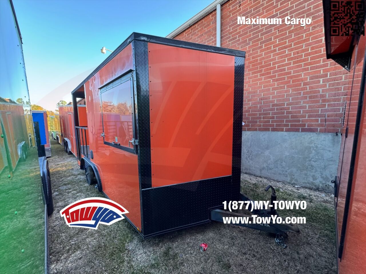 2023 Maximum 8.5x14 Cargo enclosed cargo trailer in orange