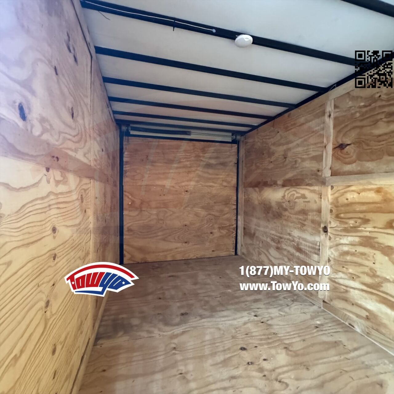 2024 TowYo 7x14 Cargo enclosed cargo trailer in black, photo 4