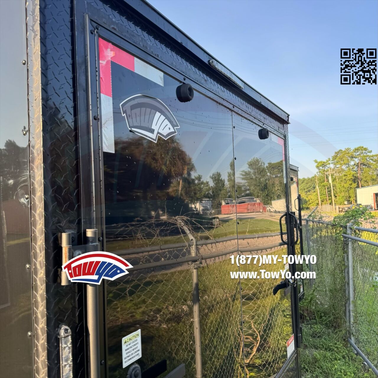 2024 TowYo 7x14 Cargo enclosed cargo trailer in black, photo 7