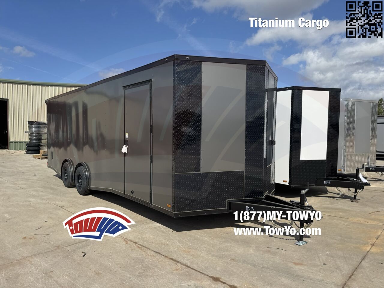 2026 Titanium 8.5x24 Cargo enclosed cargo trailer in charcoal