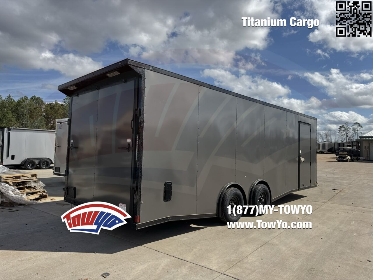2026 Titanium 8.5x24 Cargo enclosed cargo trailer in charcoal, photo 2