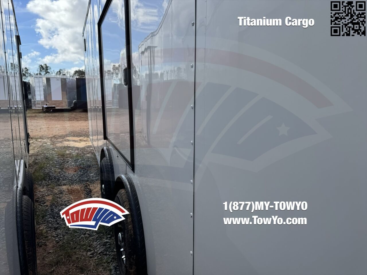 2026 Titanium 8.5x24 Cargo enclosed cargo trailer in white, photo 4