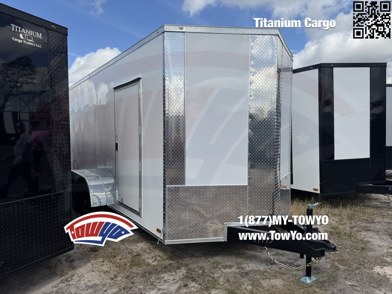 2026 Titanium 7x16 Cargo enclosed cargo trailer in white