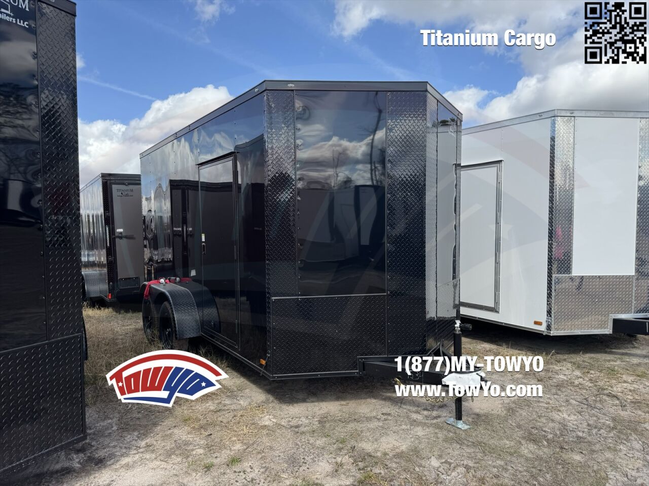 2026 Titanium 7x14 Cargo enclosed cargo trailer in black