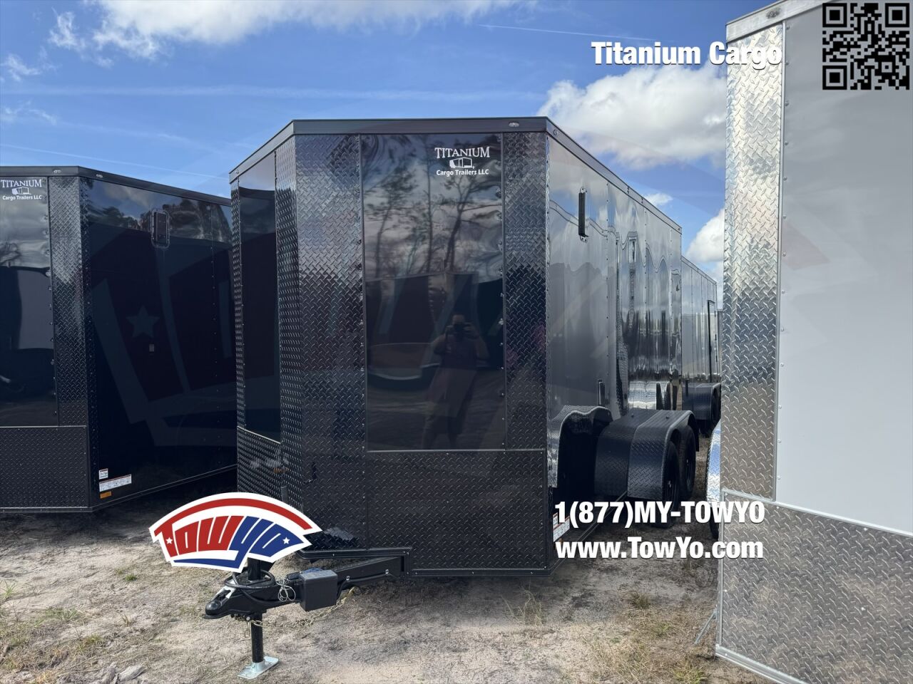 2026 Titanium 7x14 Cargo enclosed cargo trailer in black, photo 4