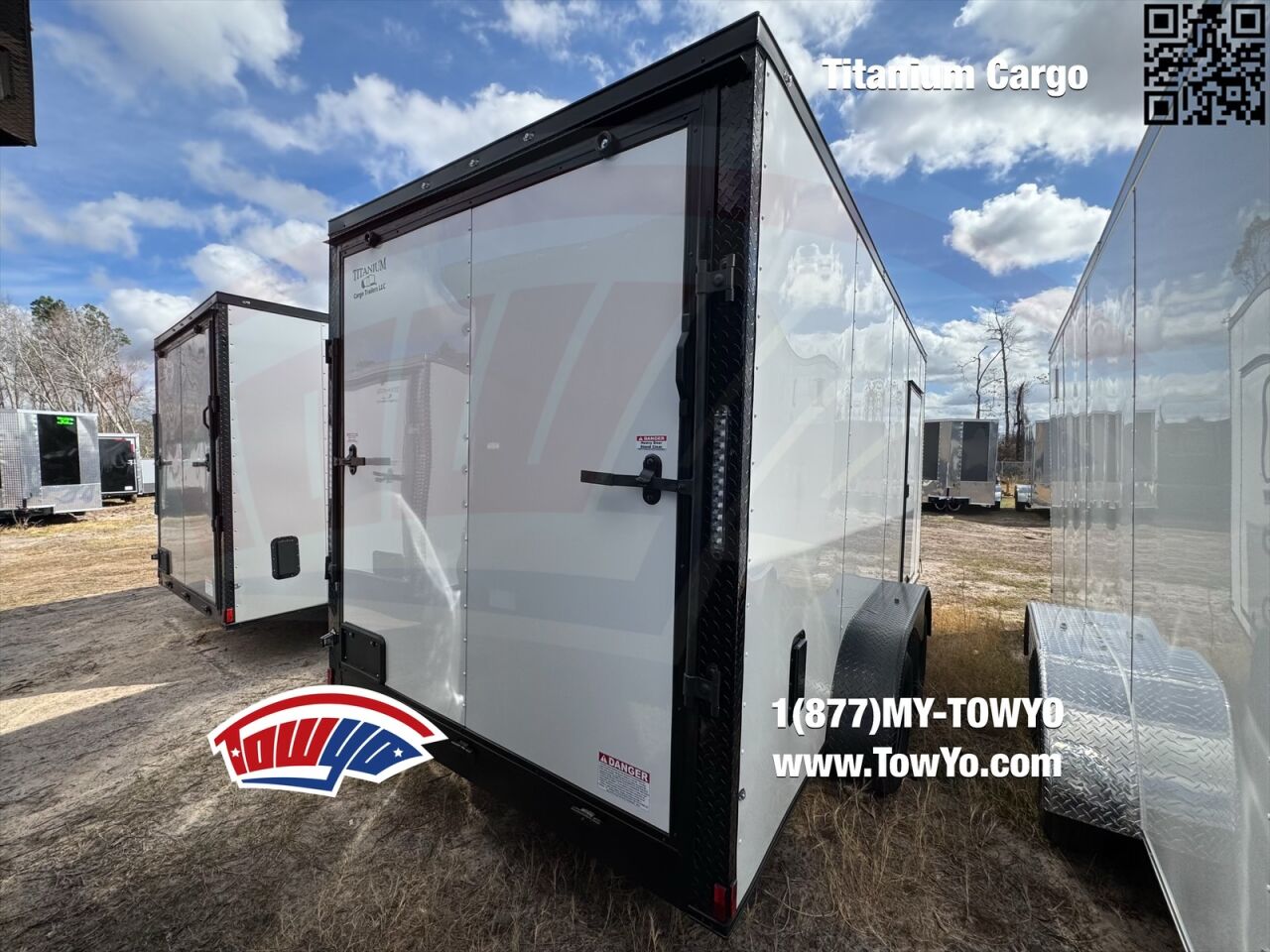 2026 Titanium 7x16 Cargo enclosed cargo trailer in white